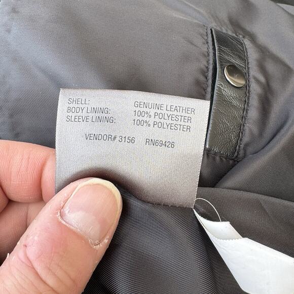 Wilsons Leather M. Julian Men’s Leather Jacket Size XL Black Zipper Front - READ - Picture 7 of 8